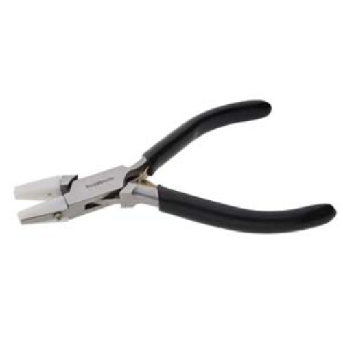 Pl566 - Double Nylon Jaw Flat Nose Pliers 120mm Black Handle