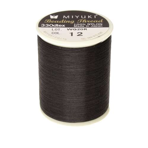 Miyuki Beading Thread Black - 330DTEX - 500m - MBT500-12