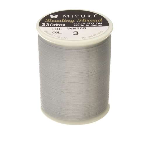 Miyuki Beading Thread Silver - 330DTEX - 500m - MBT500-03