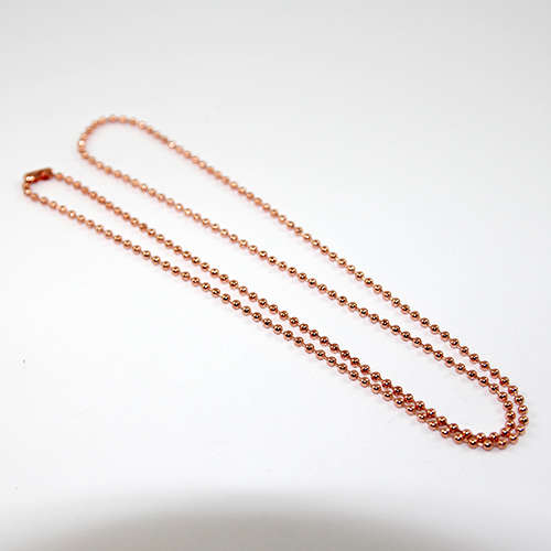 75cm Ball Chain Necklace - Rose Gold