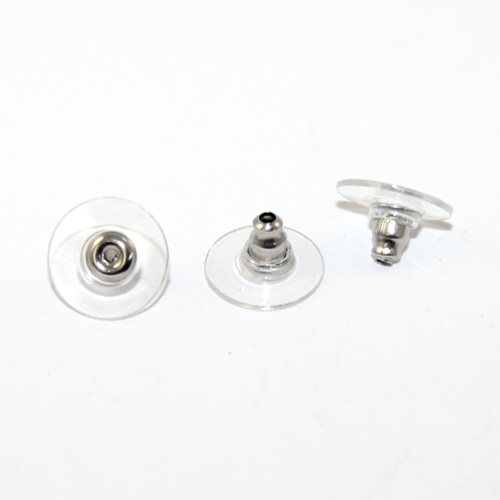 11.5mm Plastic Earring Back - Pair - 304 Stainless Steel