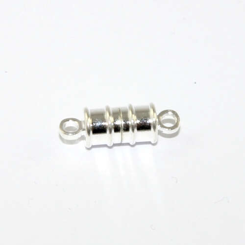 6mm Barrel Single Strand Magnetic Clasp - Silver