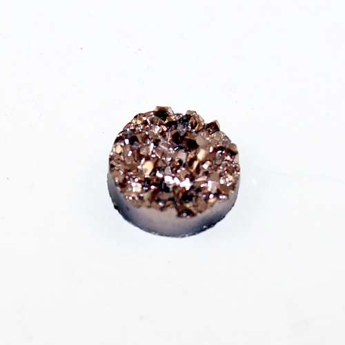 12mm "Druzy" Resin Cabochon - Rose Gold