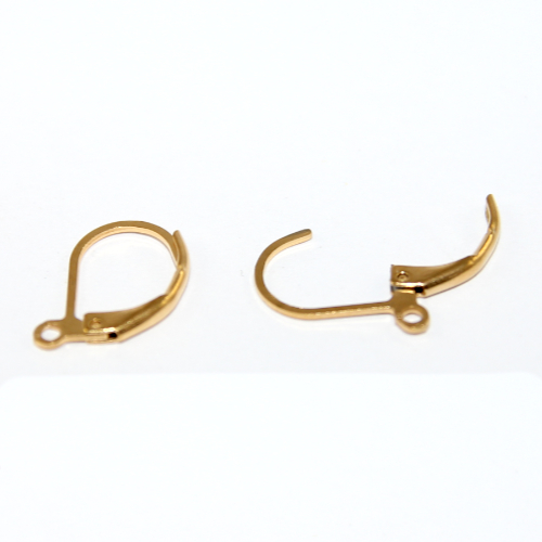 Continental Hook - Plain - Pair - 304 Stainless Steel - Bright Gold - 5 Pair Bag