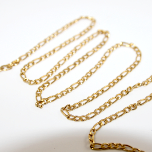 4mm Figaro Chain 304 Stainless Steel - 2m Length - Gold