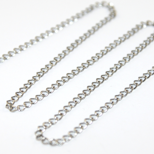 3mm Long Link Curb Chain 304 Stainless Steel - 2m Length