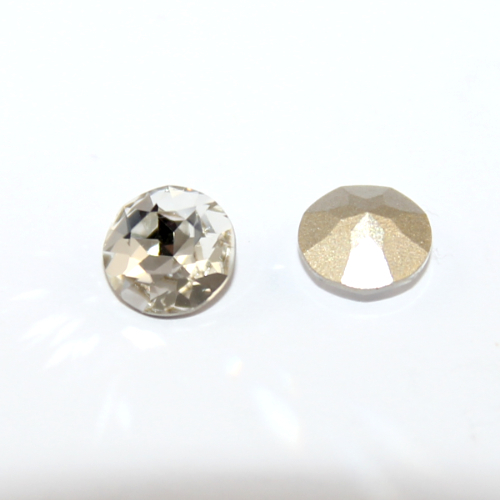 1202 - Flat Chaton Round Stone - Round Back 8mm - SS39 - Crystal - Foil - Pack of 4