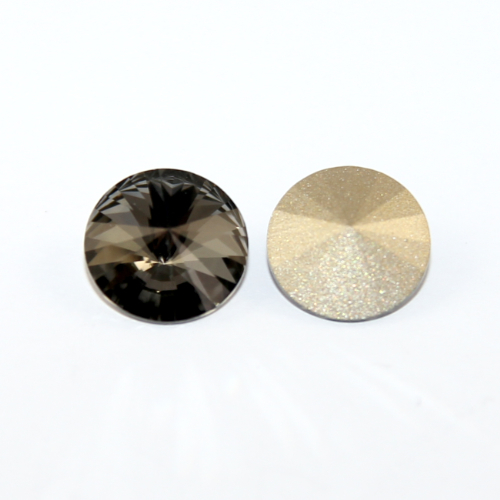 12mm 1122 Rivoli - Black Diamond - Foil - Pack of 2