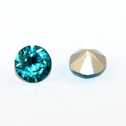 8mm - SS39 1088 - Chaton - Pointed Back - Aqua - Pack of 4