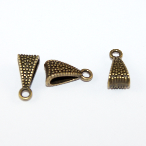 8mm x 16mm Spotty Bail - Antique Bronze