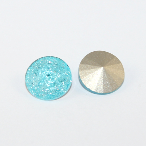 1122 - Rivoli 12mm - Aquamarine Icicle - Foil - Pack of 2