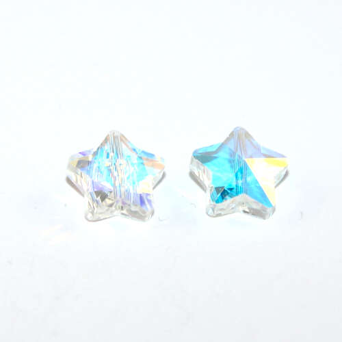 14mm Star Bead - Crystal AB - 4 Piece Bag