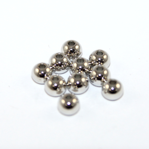 6mm 14KT White Gold Filled Round Bead