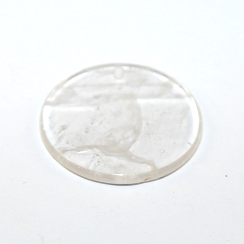 30mm Quartz Flat Round Pendant