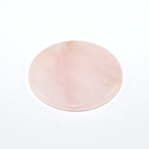 30mm Rose Quartz Flat Round Pendant