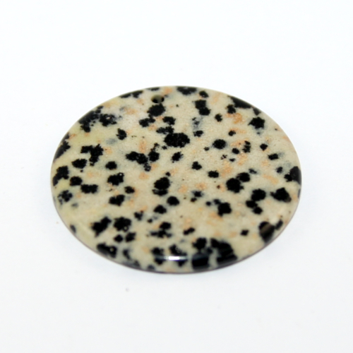 30mm Dalmation Jasper Flat Round Pendant