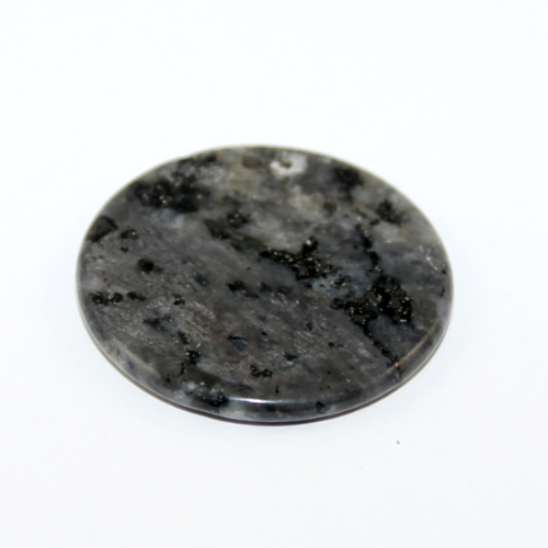 30mm Black Labradorite Flat Round Pendant