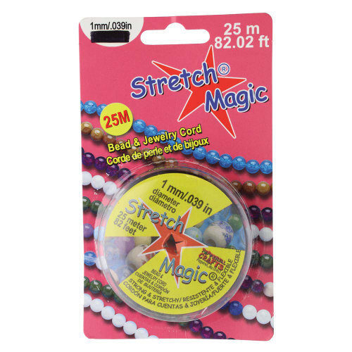 1mm Stretch Magic Cord - Black 25m Spool  - SM10BK25