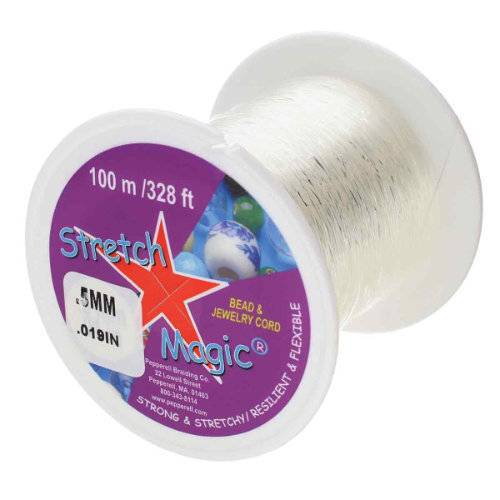 0.5mm Stretch Magic Cord - Clear 100m Spool  - SM05CL100