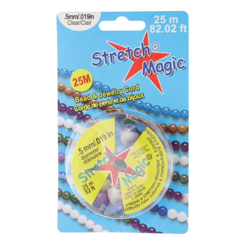 0.5mm Stretch Magic Cord - Clear 25m Spool  - SM05CL25