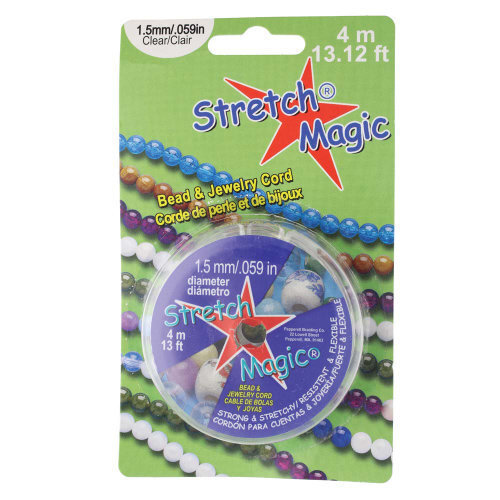 1.5mm Stretch Magic Cord - Clear 4m Spool  - SM15CL4