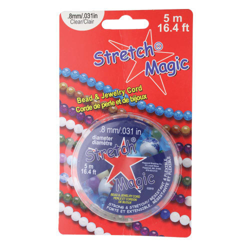 0.8mm Stretch Magic Cord - Clear 5m Spool  - SM08CL5