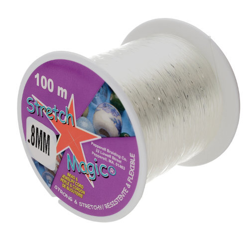 0.8mm Stretch Magic Cord - Clear 100m Spool  - SM08CL100