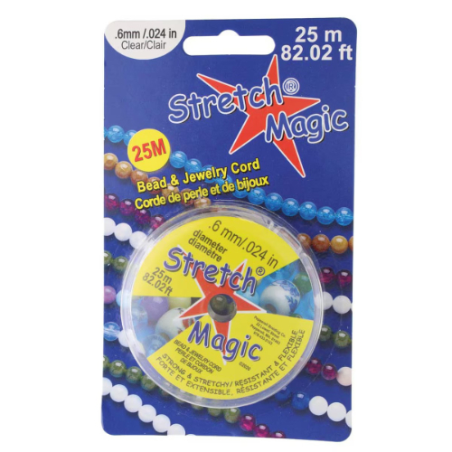 0.6mm Stretch Magic Cord - Clear 25m Spool  - SM06CL25