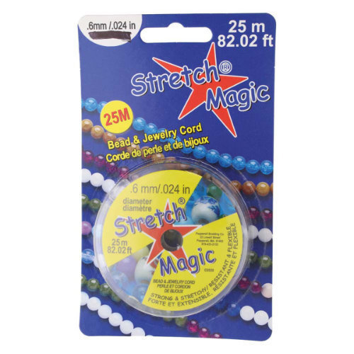 0.6mm Stretch Magic Cord - Black 25m Spool  - SM06BK25