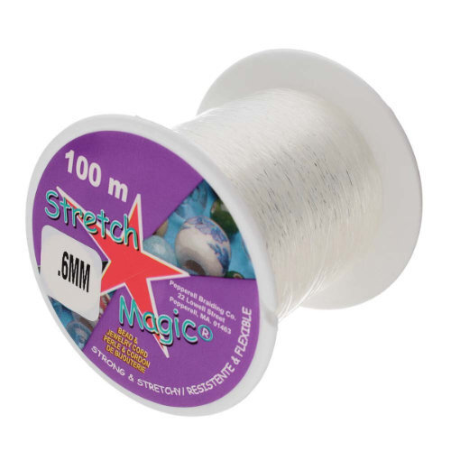 0.6mm Stretch Magic Cord - Clear 100m Spool  - SM06CL100