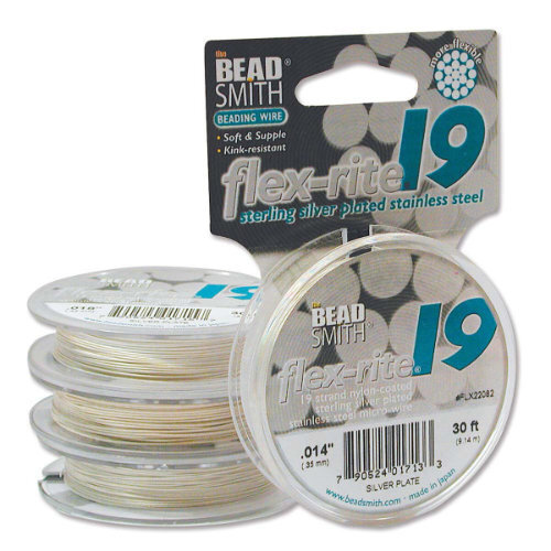 Flex-rite 19 Strand- .014 in (0.36 mm) - 925 Sterling Silver Plate - 30ft / 9.15m spool