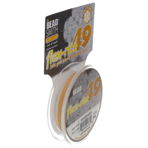 Flex-rite 49 Strand- .014 in (0.36 mm) - 24K Gold Plated - 10ft / 3m spool