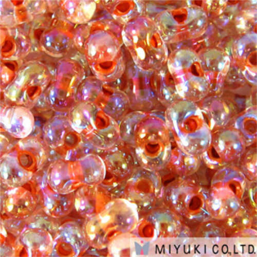 Miyuki Berry / Peanut Bead - BB-275 - Dark Peach Lined Crystal AB 