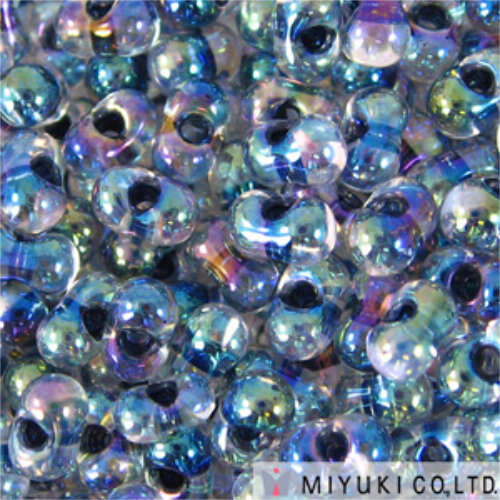 Miyuki Berry / Peanut Bead - BB-283 - Noir Lined Crystal AB