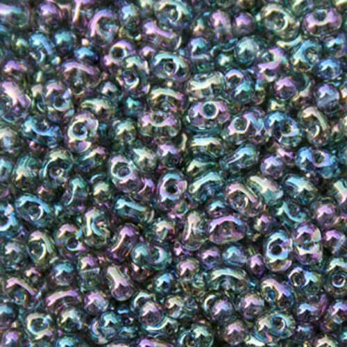 Miyuki Berry / Peanut Bead - BB-2440 - Transparent Grey Iris AB