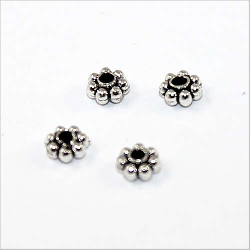 Pack of 12 - 5mm Chunky Daisy Spacer - Antique Silver