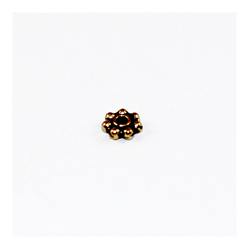 Pack of 97 - 4mm Daisy Spacer Bead - Antique Gold