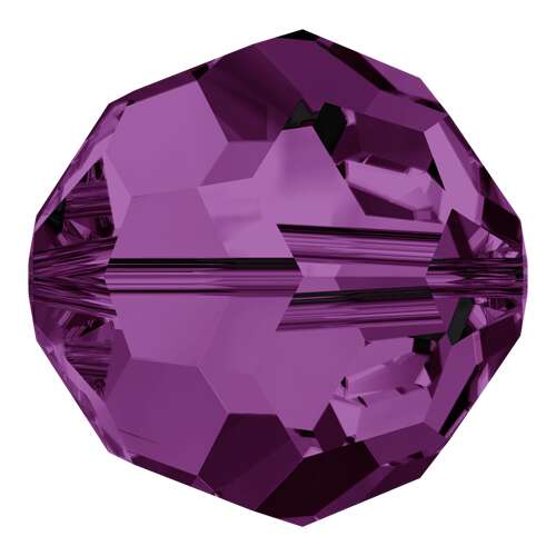 Pack of  18 - 5000 - 3mm - Amethyst (204) - Round Crystal Bead