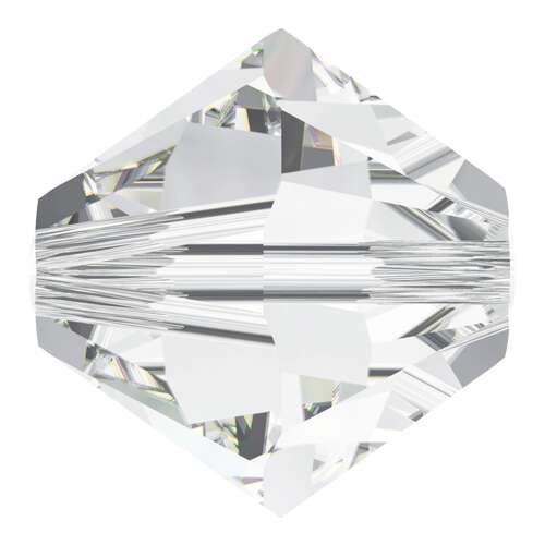 Pack of 50 - 5328 - 4mm - Crystal (001) - Bicone Xilion Crystal Bead 