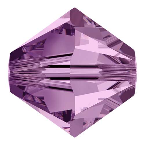 Pack of 22 - 5328 - 4mm - Light Amethyst (212) - Bicone Xilion Crystal Bead