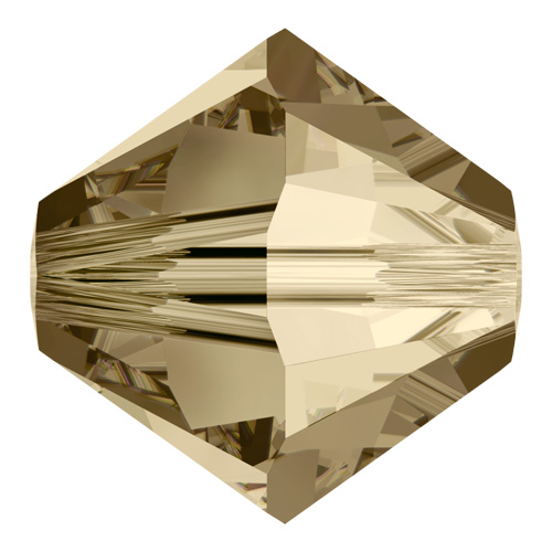 Pack of 4 - 5203 - 18mm x 12mm - Crystal Golden Shadow (001 GSHA) - Polygon Crystal Bead