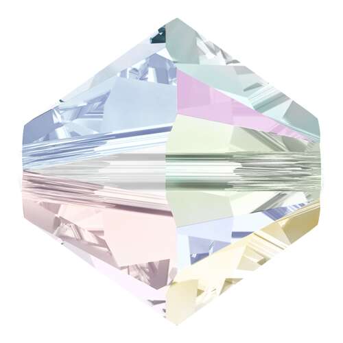 Pack of 21 - 5328 - 6mm - Crystal AB (001 AB) - Bicone Xilion Crystal Bead - Loose Crystal
