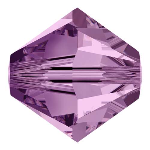 Pack of 100 - 5328 - 3mm - Light Amethyst (212) - Bicone Xilion Crystal Bead - Loose Crystal