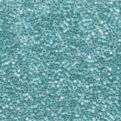 Miyuki 11/0 Delica Bead - DB1283 - Matte Transparent Caribbean Teal AB