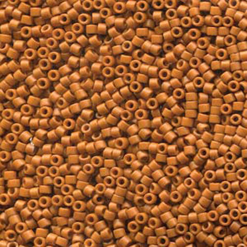 Miyuki 11/0 Delica Bead - DB2287 - Frosted Opaque Glaze Burnt Orange