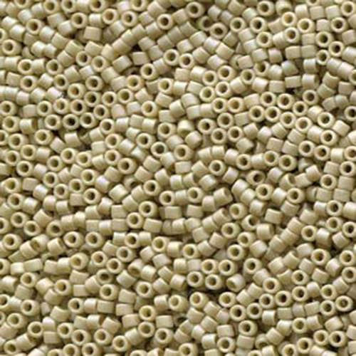 Miyuki 11/0 Delica Bead - DB2301 - Frosted Glazed Opaque Rainbow Ivory