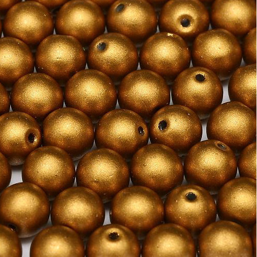 3mm Druk (Round) Bead - Brass Gold  - 01740