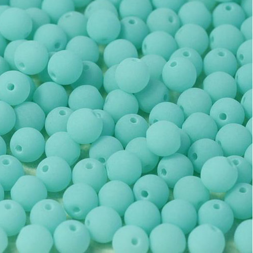 3mm Druk (Round) Bead - Alabaster Soft Turquoise - 02010-92928