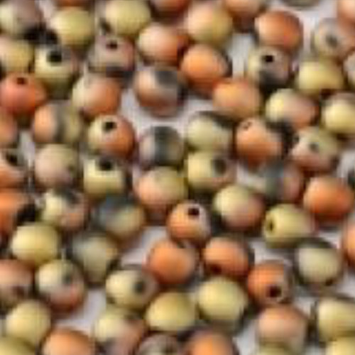 3mm Druk (Round) Bead - Jet California Gold Rush Matte - 23980-98572