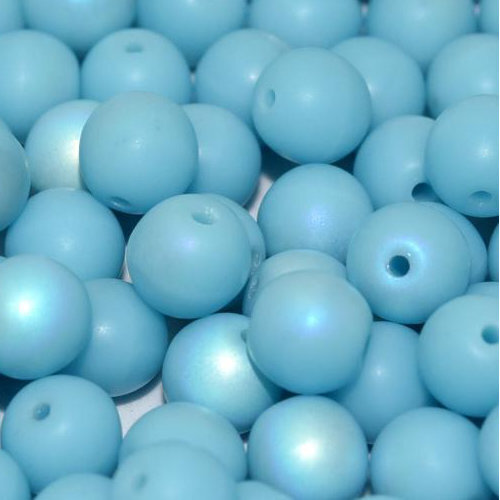 4mm Druk (Round) Bead - Turquoise AB Matted - 63020-28771